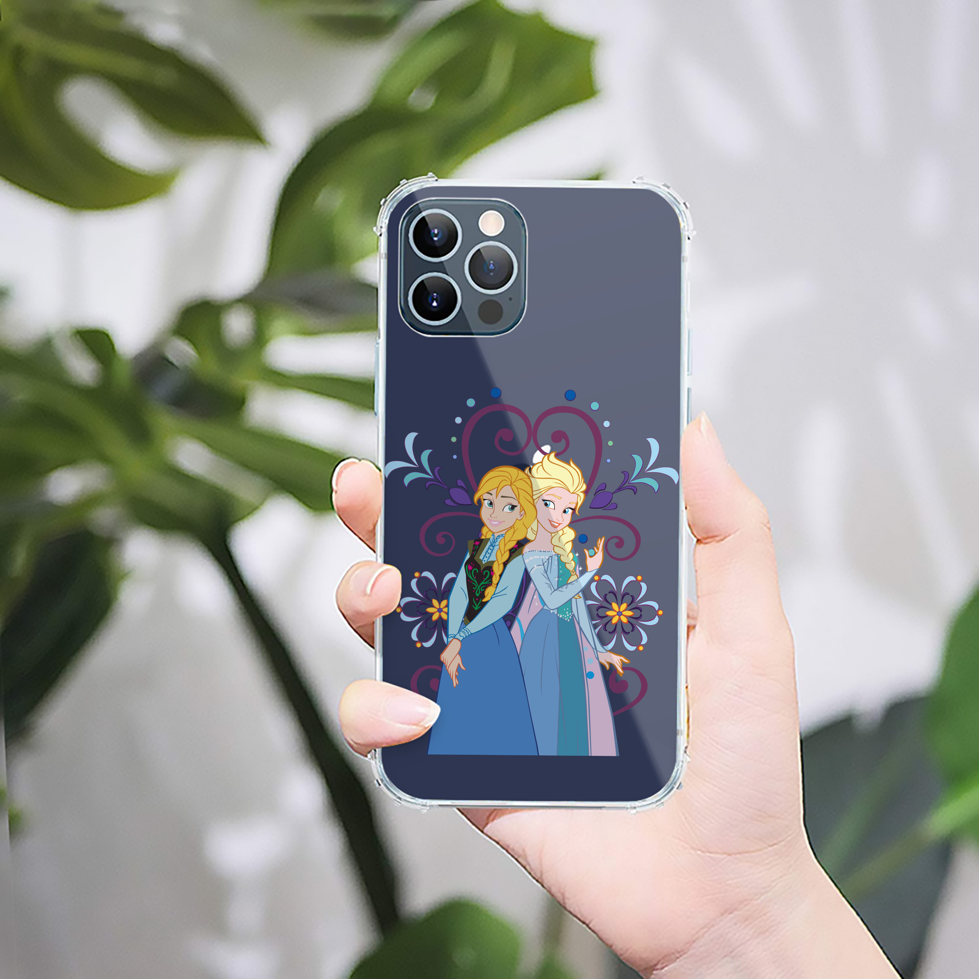（画像用） アナと雪の女王 アンナ エルサ Frozen Anna Elsa 【iPhone 12シリーズ対応】透明スマホケース（クリアソフトケース）